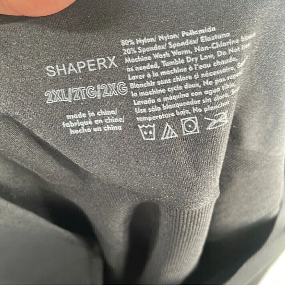 Shaperx Tummy Control Shapewear  Seamless Bodysuit Open Bust Shaper Shorts 2XL